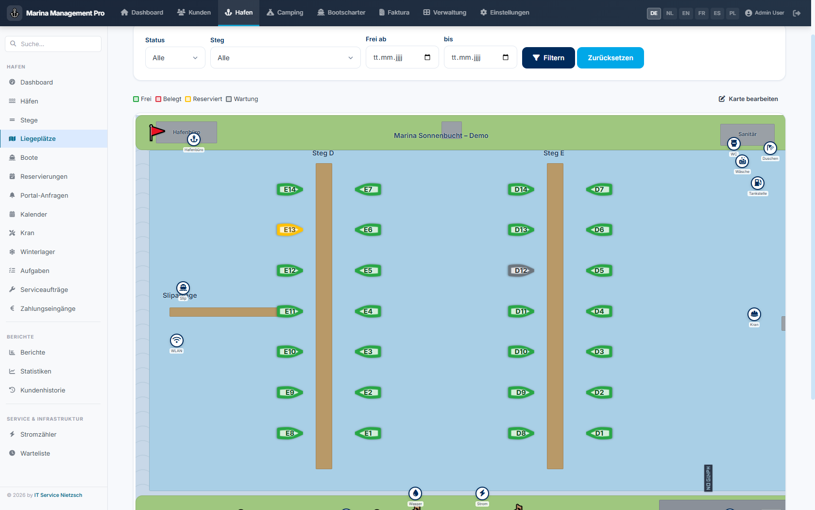 Havensoftware met interactieve havenkaart – ITN Marina Management