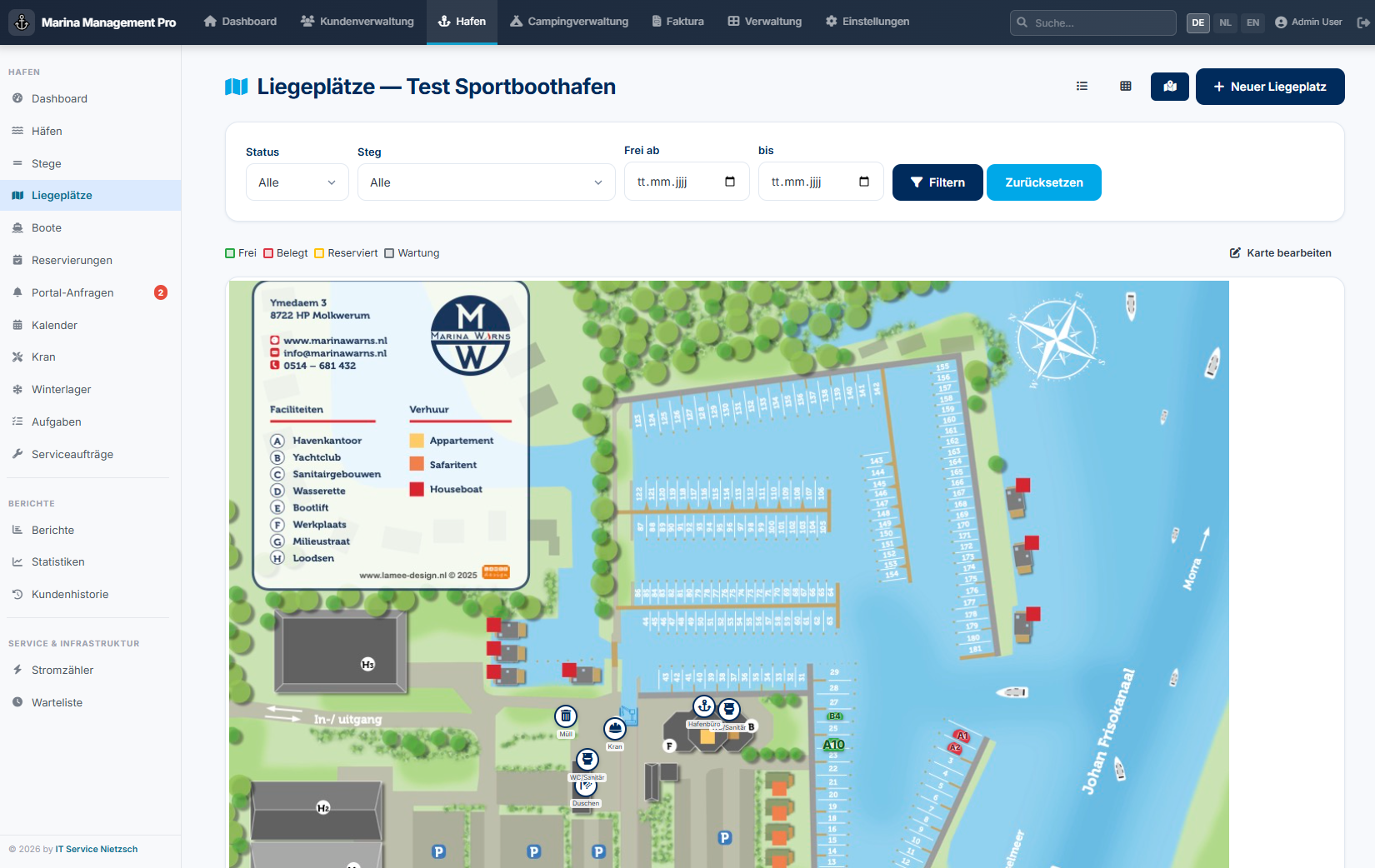 Interactive harbour map