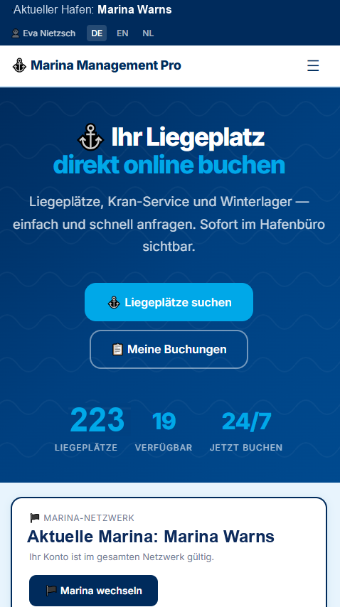 Book a berth online