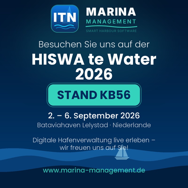 ITN Marina Management auf der HISWA te Water 2026 – Stand KB56